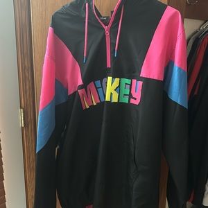 Mickey Mouse Disney Rain 1/4 Zip Throwback *Brand New*